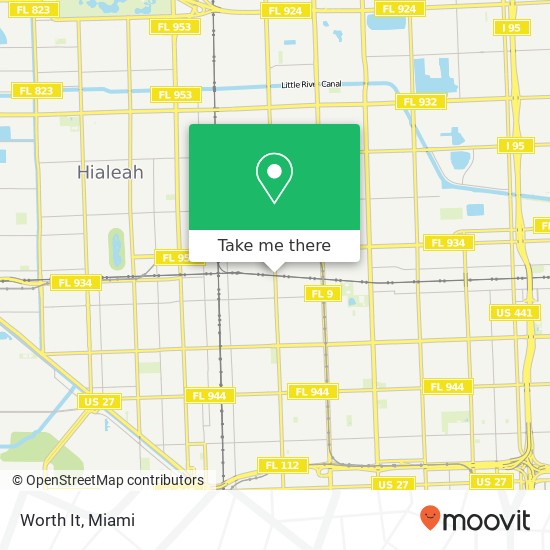 Mapa de Worth It, 7401 NW 32nd Ave Miami, FL 33147