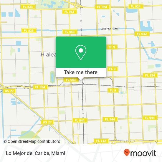 Mapa de Lo Mejor del Caribe, 1099 E 23rd St Hialeah, FL 33013