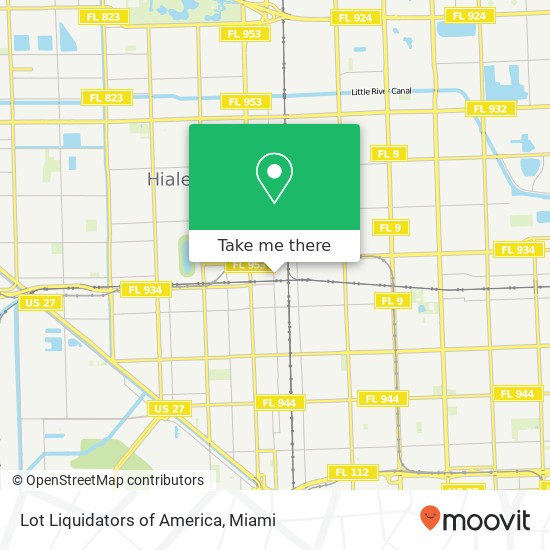 Mapa de Lot Liquidators of America, 2257 E 10th Ave Hialeah, FL 33013