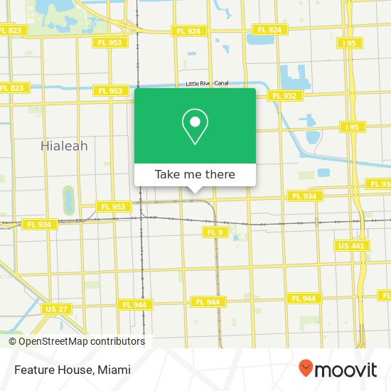 Mapa de Feature House, 3015 NW 79th St Miami, FL 33147