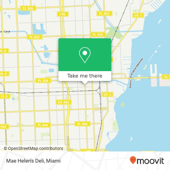 Mapa de Mae Helen's Deli, 7553 N Miami Ave Miami, FL 33150