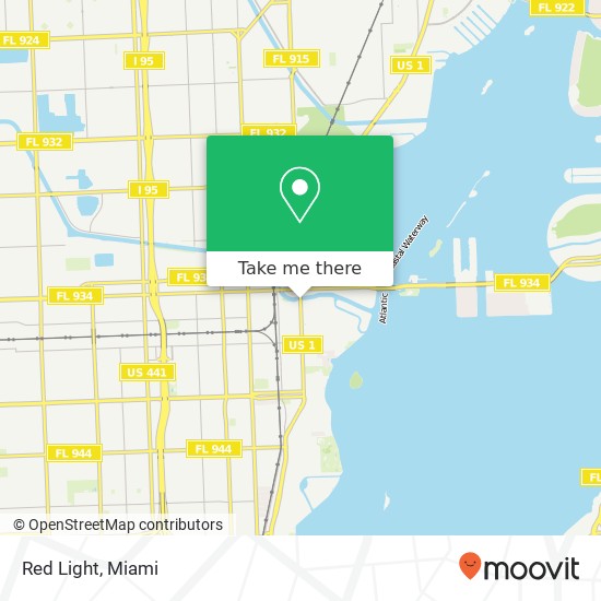 Mapa de Red Light, 7700 Biscayne Blvd Miami, FL 33138
