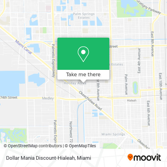 Mapa de Dollar Mania Discount-Hialeah