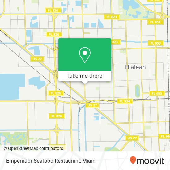 Mapa de Emperador Seafood Restaurant, 2991 W 12th Ave Hialeah, FL 33012