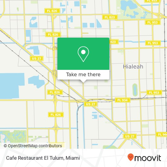 Cafe Restaurant El Tulum, 3001 W 12th Ave Hialeah, FL 33012 map