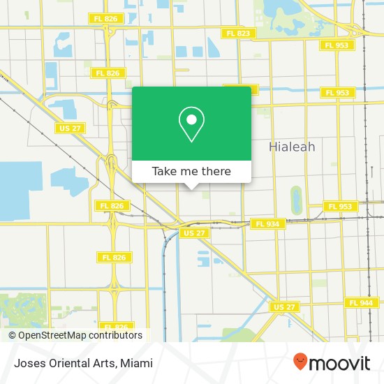 Mapa de Joses Oriental Arts, 1020 W 29th St Hialeah, FL 33012