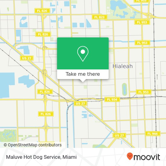 Maluve Hot Dog Service, 919 W 30th St Hialeah, FL 33012 map