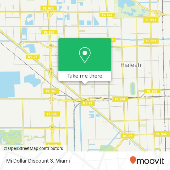 Mapa de Mi Dollar Discount 3, 1070 W 29th St Hialeah, FL 33012