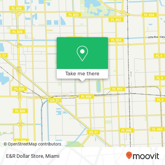 Mapa de E&R Dollar Store, 2887 W 2nd Ave Hialeah, FL 33010