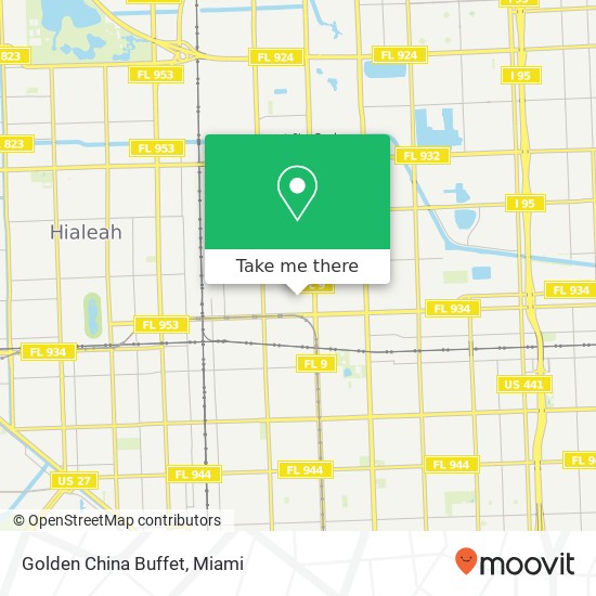 Mapa de Golden China Buffet, 7900 NW 27th Ave Miami, FL 33147