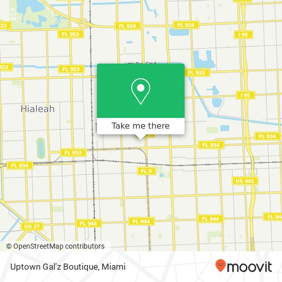 Mapa de Uptown Gal'z Boutique, 7900 NW 27th Ave Miami, FL 33147