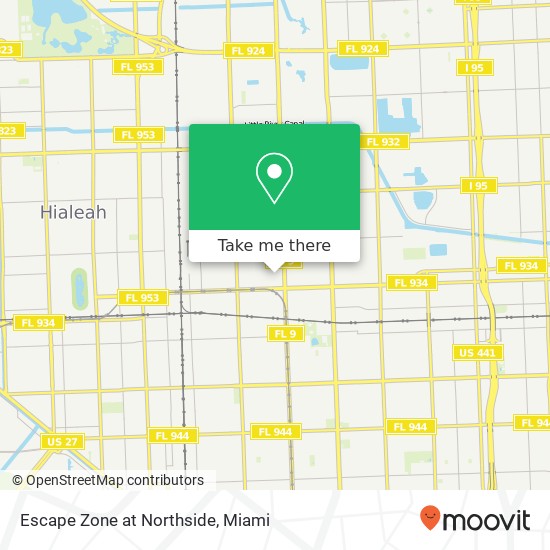 Mapa de Escape Zone at Northside, 7900 NW 27th Ave Miami, FL 33147