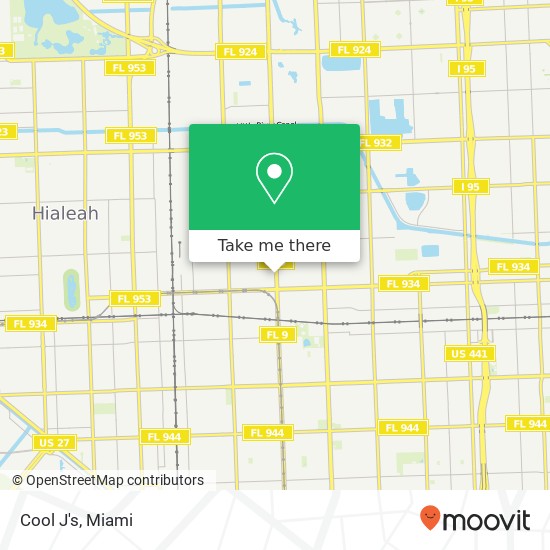 Mapa de Cool J's, 8100 NW 27th Ave Miami, FL 33147