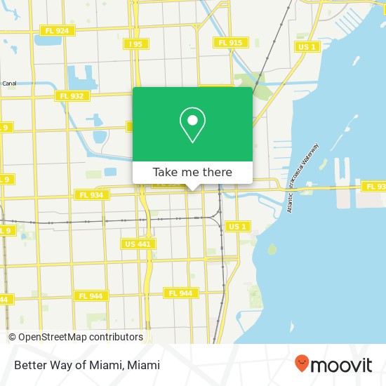 Mapa de Better Way of Miami, 100 NE 79th St Miami, FL 33138