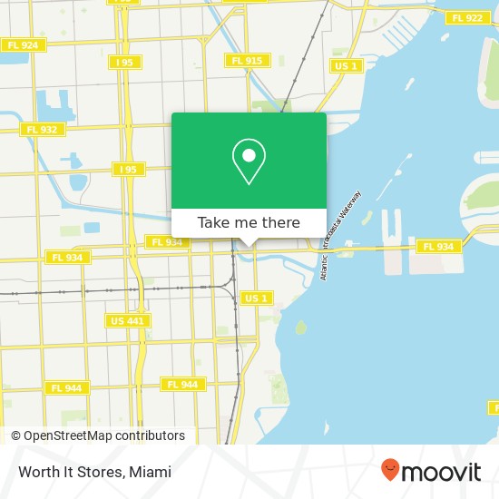 Mapa de Worth It Stores, 8031 NE 5th Ave Miami, FL 33138