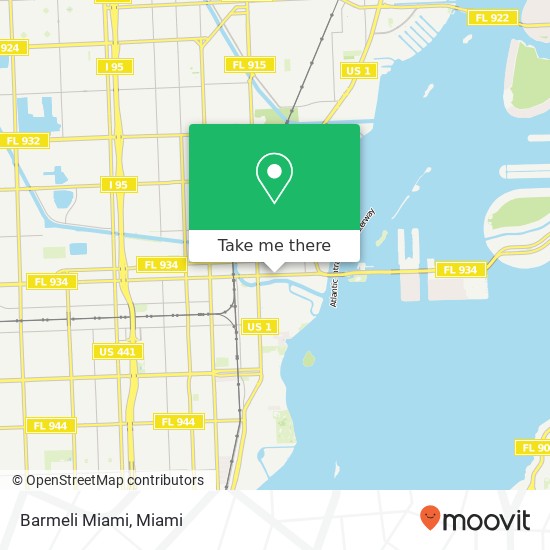 Mapa de Barmeli Miami, 725 NE 79th St Miami, FL 33138