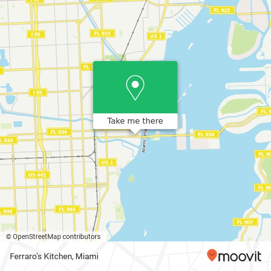 Mapa de Ferraro's Kitchen, 1099 NE 79th St Miami, FL 33138