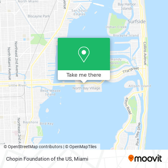 Mapa de Chopin Foundation of the US