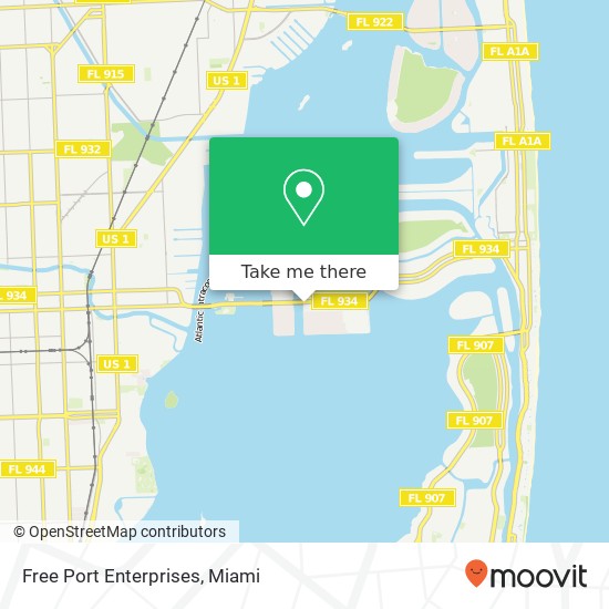 Mapa de Free Port Enterprises, 1440 79th St Cswy North Bay Village, FL 33141
