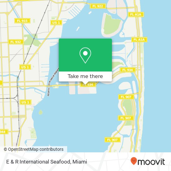 Mapa de E & R International Seafood, 1666 79th St Cswy North Bay Village, FL 33141
