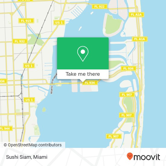 Mapa de Sushi Siam, 1524 79th St Cswy North Bay Village, FL 33141