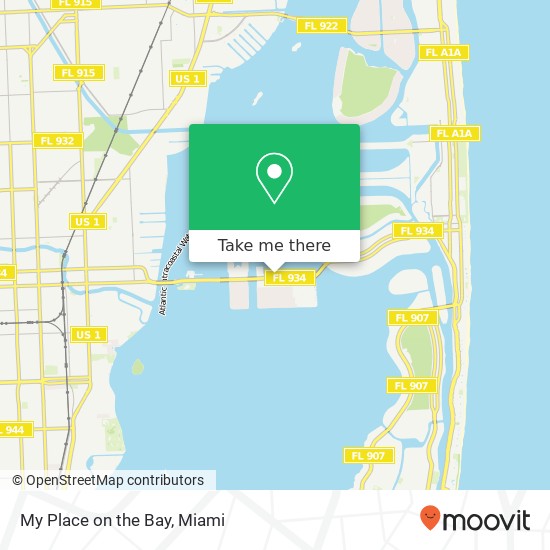 Mapa de My Place on the Bay, 1601 79th Street Cswy North Bay Village, FL 33141