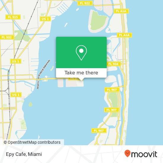 Mapa de Epy Cafe, 7601 E Treasure Dr North Bay Village, FL 33141