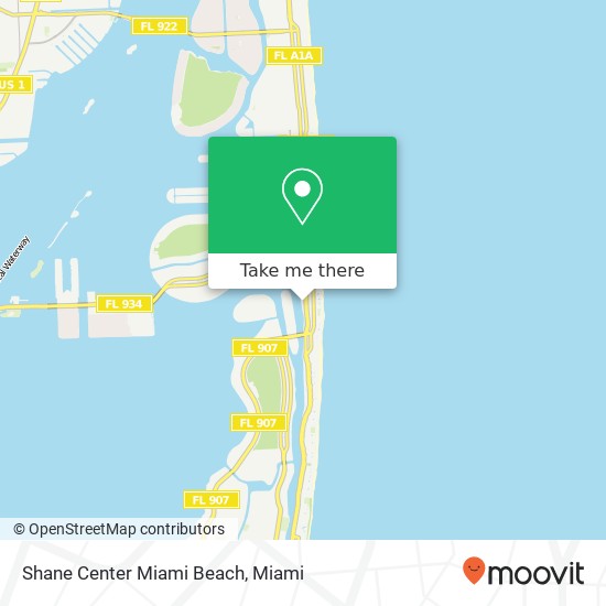 Shane Center Miami Beach map