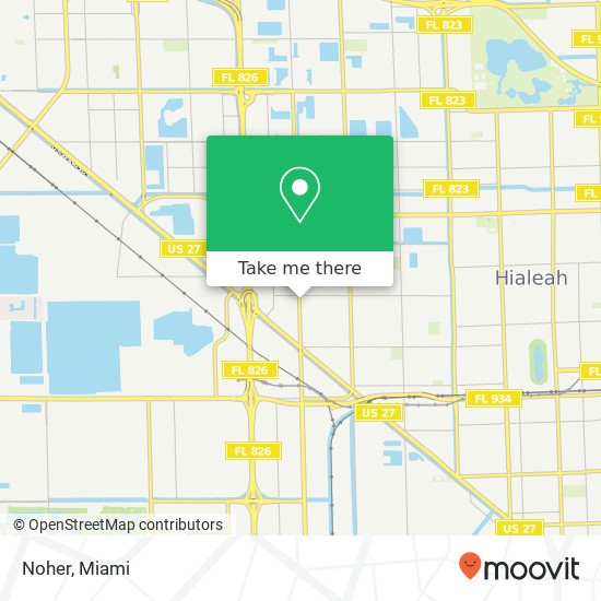 Mapa de Noher, 3655 W 16th Ave Hialeah, FL 33012