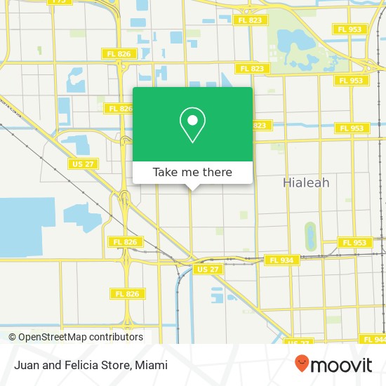 Juan and Felicia Store, 1171 W 37th St Hialeah, FL 33012 map