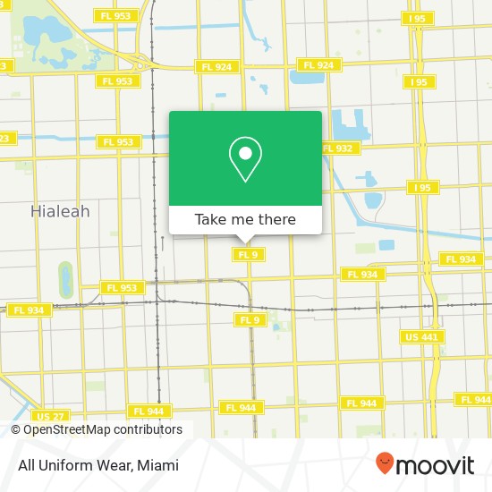 Mapa de All Uniform Wear, 8500 NW 27th Ave Miami, FL 33147