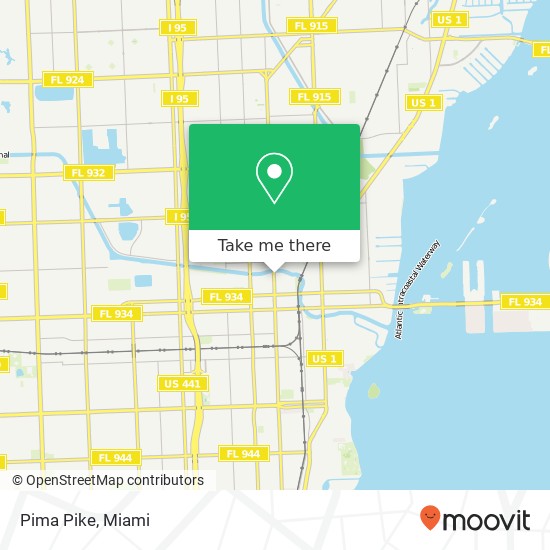 Mapa de Pima Pike, 8427 NE 2nd Ave Miami, FL 33138