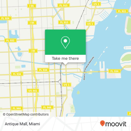 Mapa de Antique Mall, 8330 Biscayne Blvd Miami, FL 33138