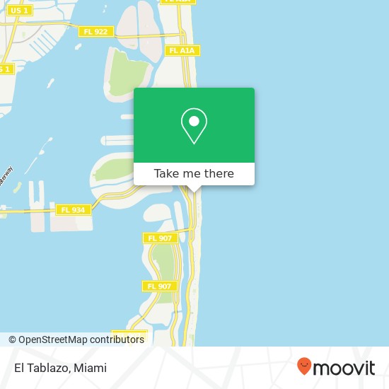 Mapa de El Tablazo, 6780 Collins Ave Miami Beach, FL 33141