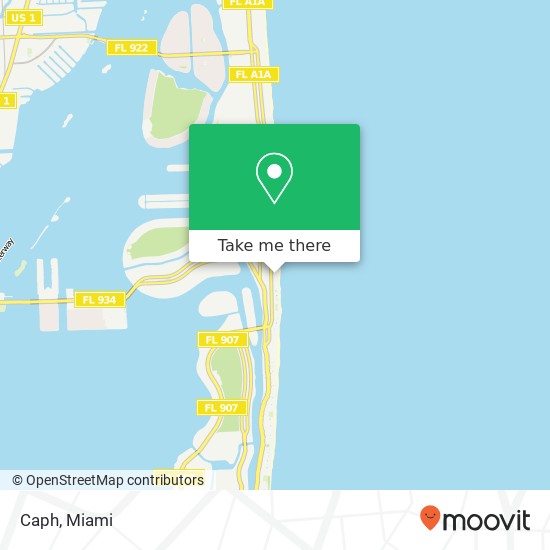 Mapa de Caph, 6801 Collins Ave Miami Beach, FL 33141