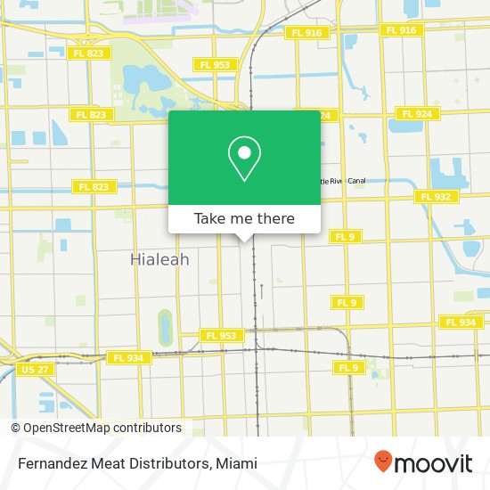 Mapa de Fernandez Meat Distributors, 1049 E 41st St Hialeah, FL 33013