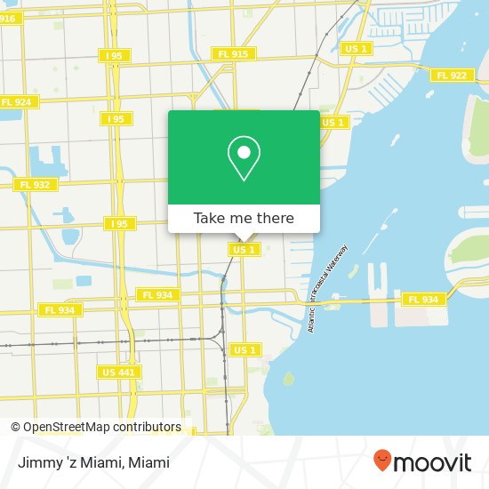 Mapa de Jimmy 'z Miami, Miami Shores, FL 33138