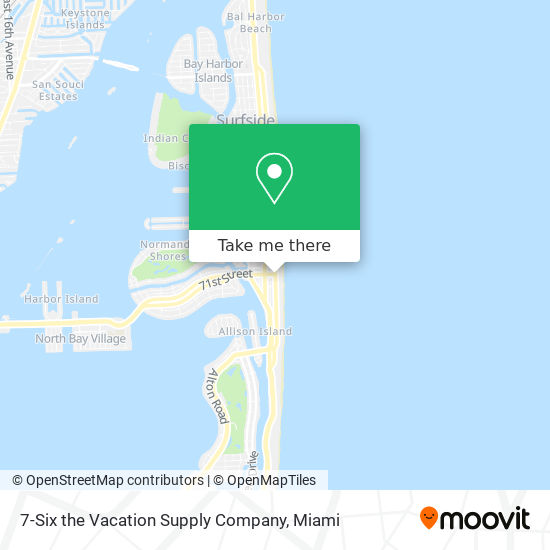7-Six the Vacation Supply Company map