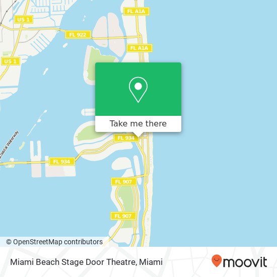 Miami Beach Stage Door Theatre map