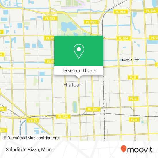 Saladito's Pizza, 4239 E 4th Ave Hialeah, FL 33013 map