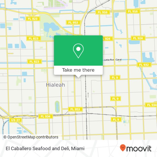 El Caballero Seafood and Deli, 4215 E 9th Ct Hialeah, FL 33013 map