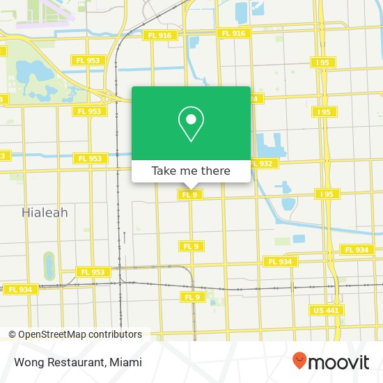 Wong Restaurant, 9641 NW 27th Ave Miami, FL 33147 map