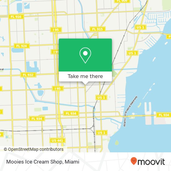 Mooies Ice Cream Shop, 9545 NE 2nd Ave Miami Shores, FL 33138 map