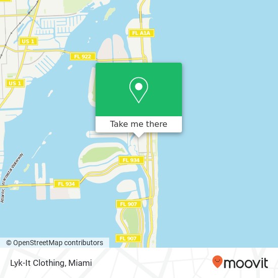 Mapa de Lyk-It Clothing, 7721 Dickens Ave Miami Beach, FL 33141