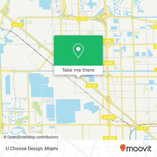 Mapa de U Choose Design, 8741 NW 102nd St Medley, FL 33178