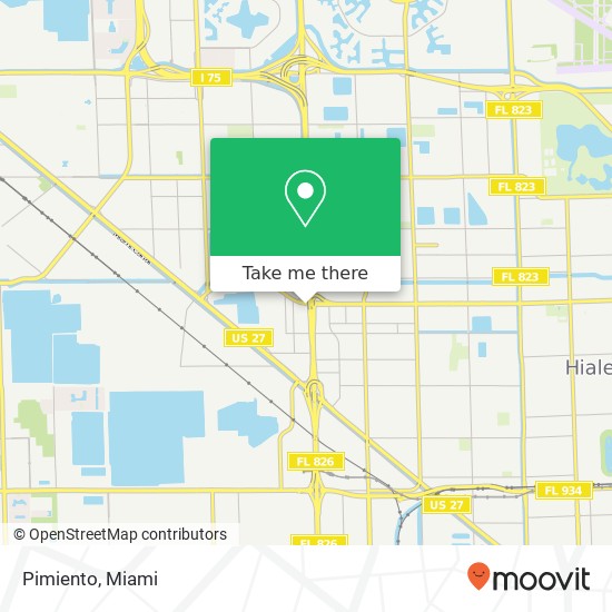 Mapa de Pimiento, 7750 NW 103rd St Hialeah, FL 33016