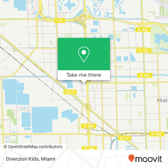 Mapa de Diverzion Kids, 7802 NW 103rd St Hialeah, FL 33016