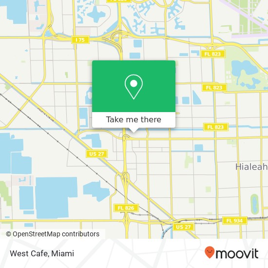 Mapa de West Cafe, Hialeah, FL 33012