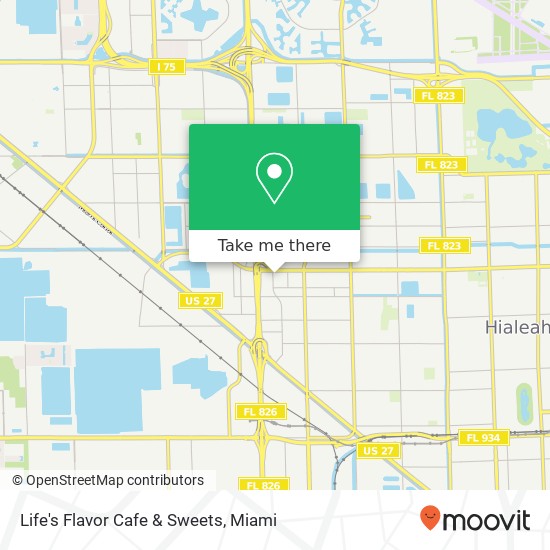 Mapa de Life's Flavor Cafe & Sweets, 1840 W 49th St Hialeah, FL 33012