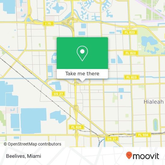 Mapa de Beelives, 1675 W 49th St Hialeah, FL 33012